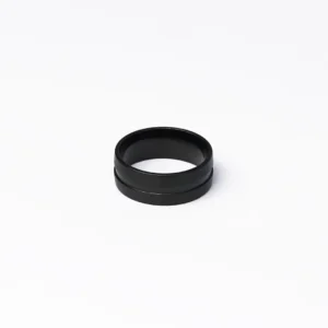 Black Grooved Ring