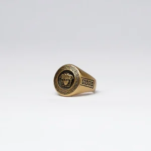 Medusa Signet Ring - Gold