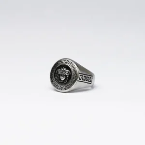 Medusa Signet Ring - Silver