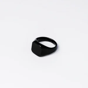 Square Signet Ring - Black