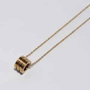 Gold Cylinder Pendant